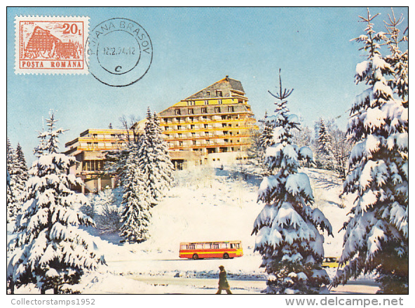 29608- TOURISM, POIANA BRASOV SKI RESORT, HOTELS, MAXIMUM CARD, 1994, ROMANIA - Hôtellerie - Horeca