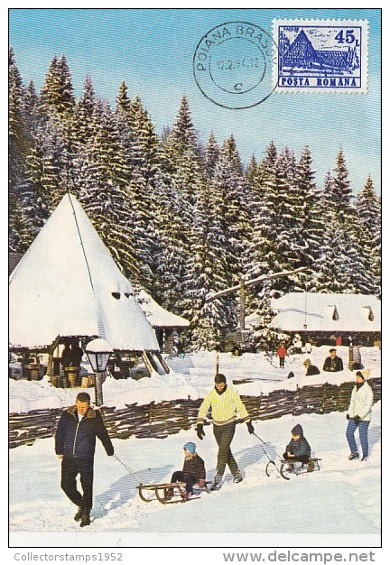 29609- TOURISM, POIANA BRASOV SKI RESORT, RESTAURANT, MAXIMUM CARD, 1994, ROMANIA - Hotel- & Gaststättengewerbe