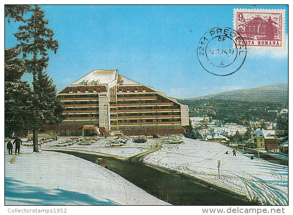 29611- TOURISM, PREDEAL SKI RESORT, HOTEL HORIZON, CAR, MAXIMUM CARD, 1994, ROMANIA - Hotel- & Gaststättengewerbe