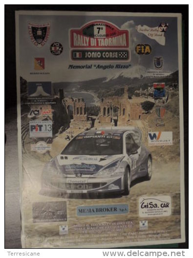 ORIGINAL AFFICHE MANIFESTO POSTER PLAKAT ORIGINALE 70X100 RALLY DI TAORMINA PEUGEOT RALLY (a - Manifesti