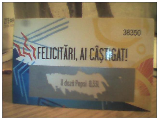 CARD FROM  PEPSI  MESSI -Romania - Bierviltjes