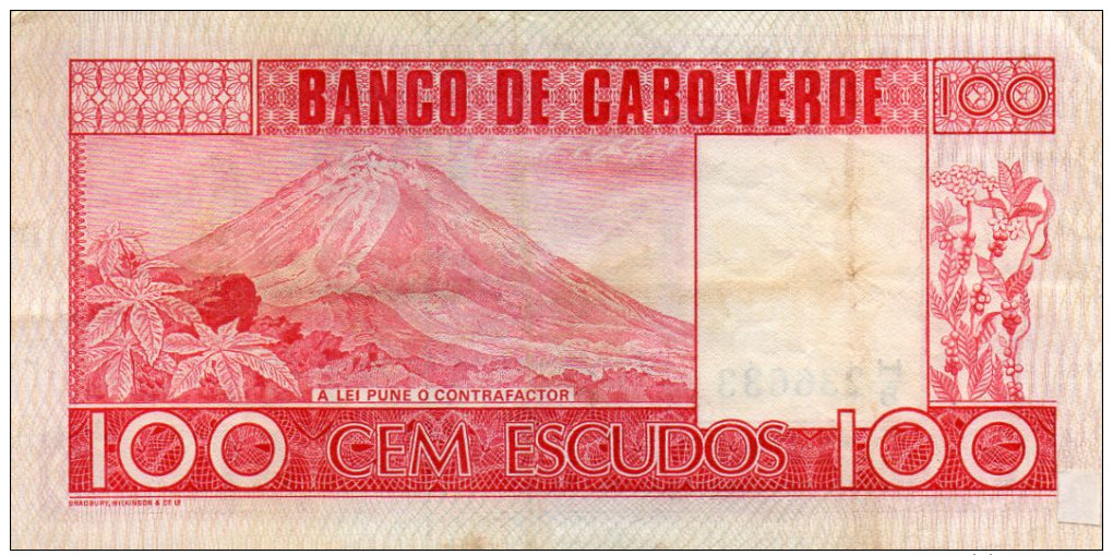 CAP VERT : 100 Escudos 1977 (vf) - Cabo Verde