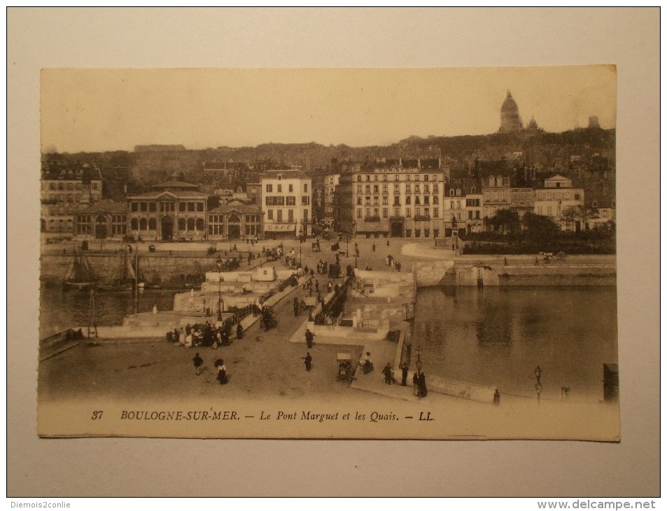 Carte Postale - BOULOGNE SUR MER (62) - Le Pont Marguet Et Les Quais (700/1000) - Boulogne Sur Mer