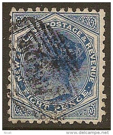 NZ 1882 8d Blue SSF SG 202 U #NR213 - Usados