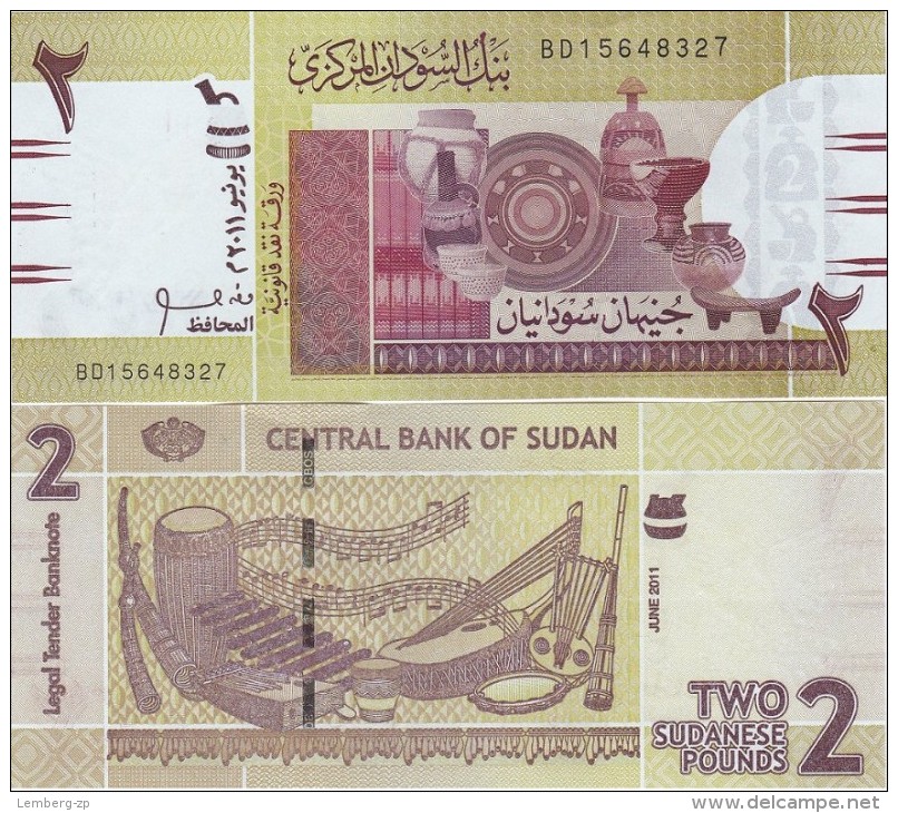 Sudan - 2 Pounds 2011 UNC Lemberg-Zp - Soudan