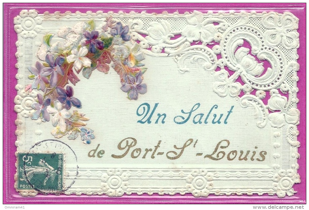 PORT SAINT LOUIS - Un Salut De , Carte Découpée Dentelle  - L73 - Saint-Louis-du-Rhône