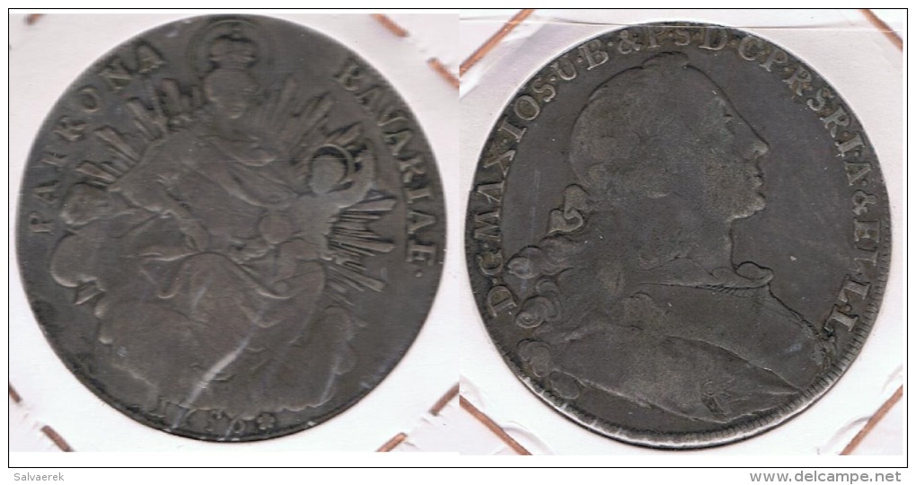 ALEMANIA BAVIERA TALER 1756 PLATA SILVER U - Taler Et Doppeltaler