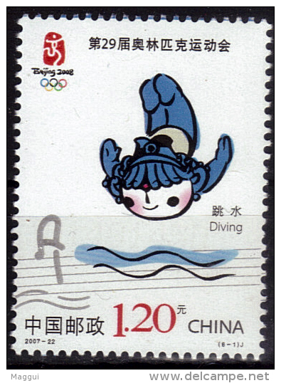 CHINE   N°  4482a  *  *  Jo 2008  Natation Plogeon - High Diving
