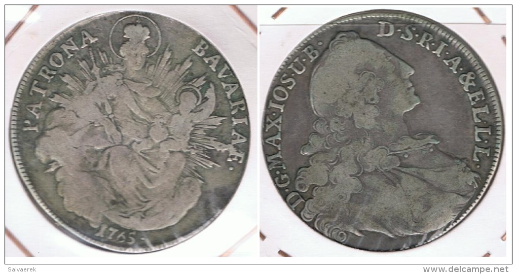 ALEMANIA BAVIERA TALER 1765 PLATA SILVER U - Taler & Doppeltaler