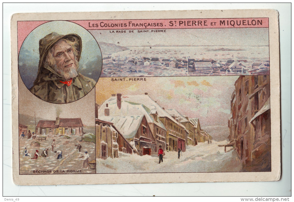 CPA Chromolithographie Saint Pierre Et Miquelon - Saint-Pierre-et-Miquelon