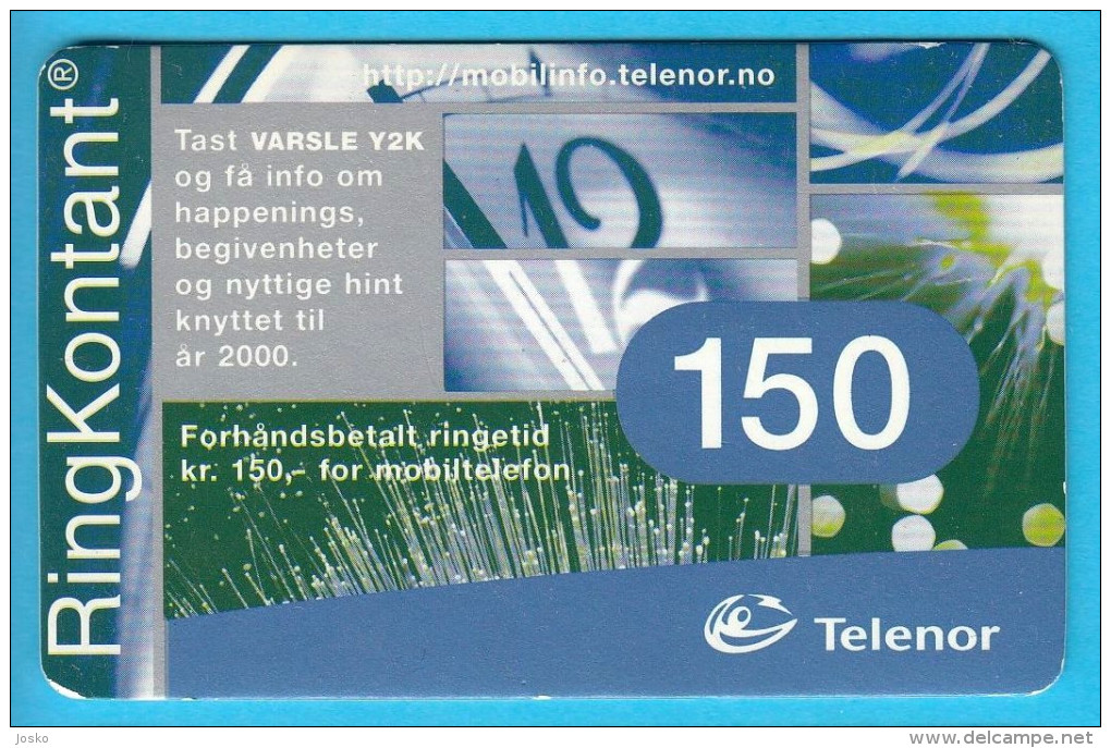 RingKontant 150. - Telenor  ( Norway Prepaid Card ) GSM Remote Prepayee Carte - Norvegia