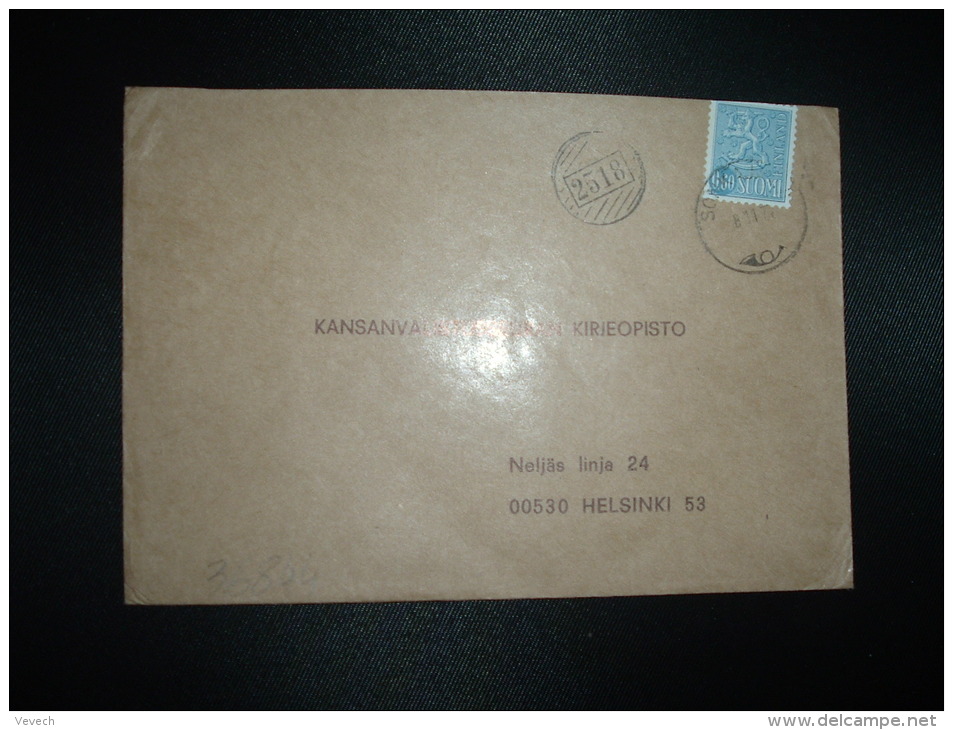 LETTRE TP 0,60 OBL.8 11 74 SONKA... + CACHET NUMERO 2518 - Covers & Documents