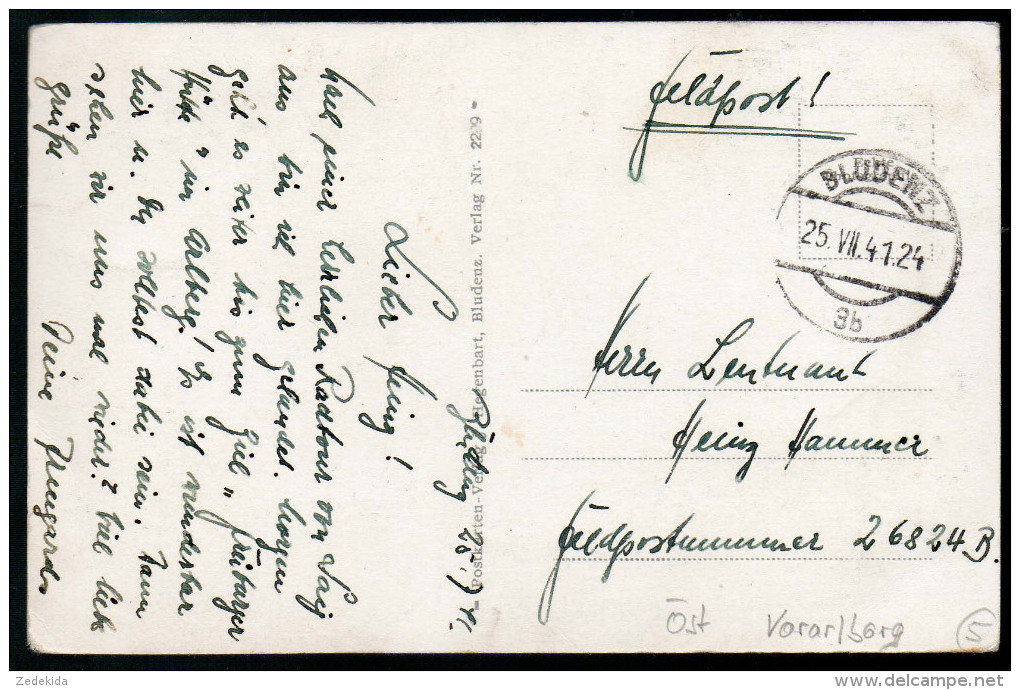 0991 - Alte Ansichtskarte - Bludenz Feldpost Gel. 1941 - Bludenz