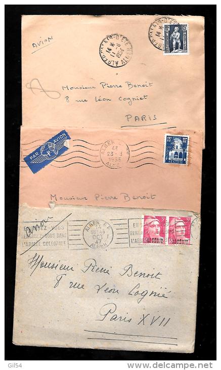 collection de 30 lettres ( lac) d´algérie pour la france entre 1940 et 1961, extrait d´une achive de Poitiers - malc70