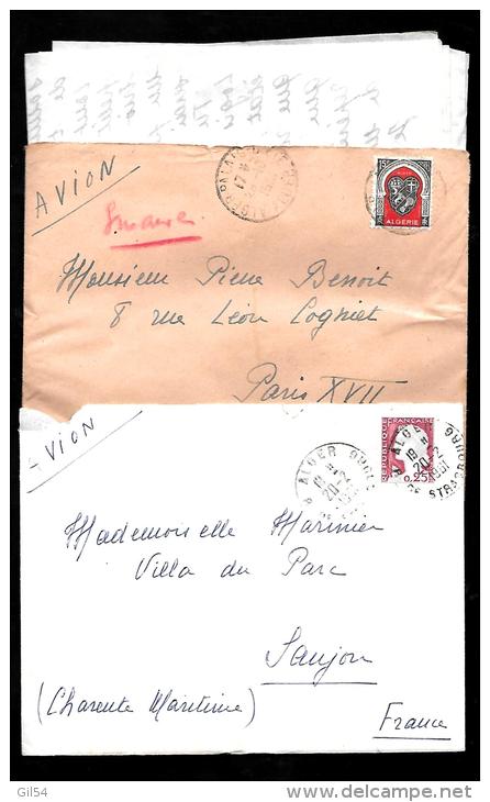 collection de 30 lettres ( lac) d´algérie pour la france entre 1940 et 1961, extrait d´une achive de Poitiers - malc70