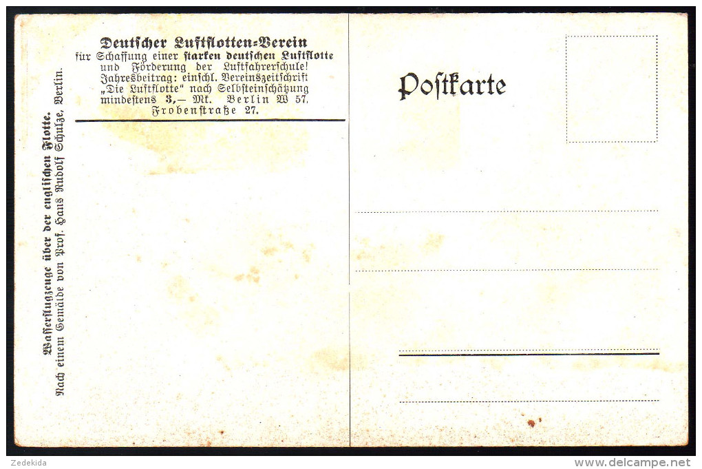 1043 - Alte Ansichtskarte - Hans Rudolf Schulze Deutscher Luftflotten Verein 1 WK N. Gel - Schulze, Hans Rudolf