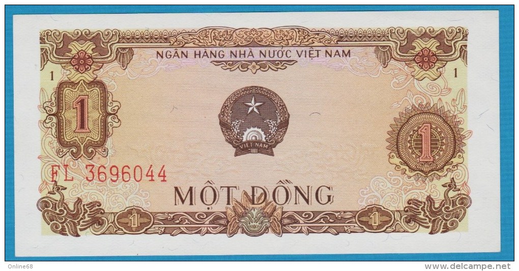 VIETNAM 1 DONG 1976 Serial# FL 3696044  P# 80  Factory - Vietnam