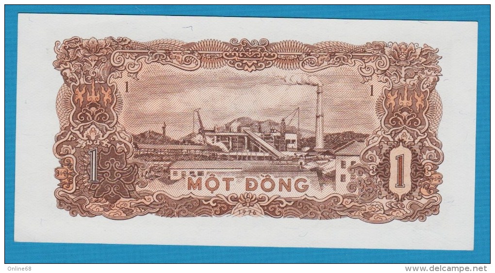 VIETNAM 1 DONG 1976 Serial# FL 3696044  P# 80  Factory - Vietnam