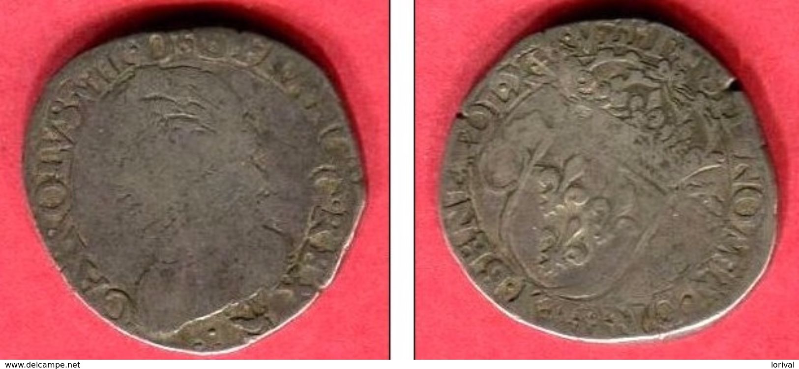 TESTON AU BUSTE JEUNE  B 38 - 1560-1574 Carlo IX
