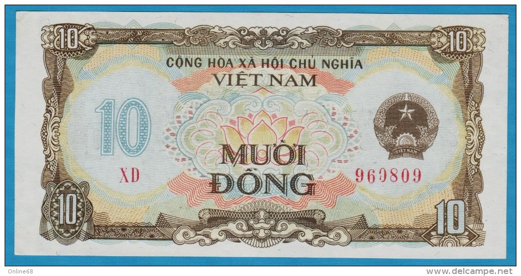 VIETNAM  LOT  2x 10 DONG 1980 Serial# XD 960809-810   P# 86   Ho Chi Minh´s House - Vietnam