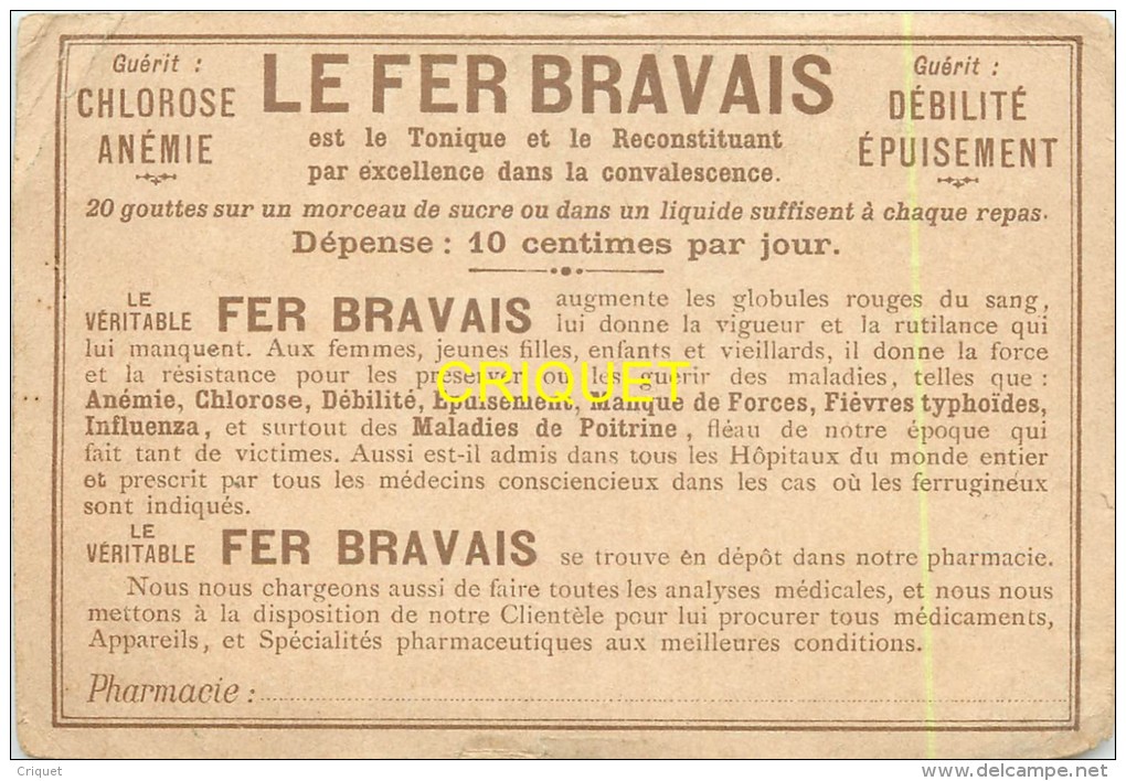 Chromo Pour Le Fer Bravais, 2 Fillettes Et Photographe Avec Appareil Sur Pied, Pied De Nez.... - Autres & Non Classés