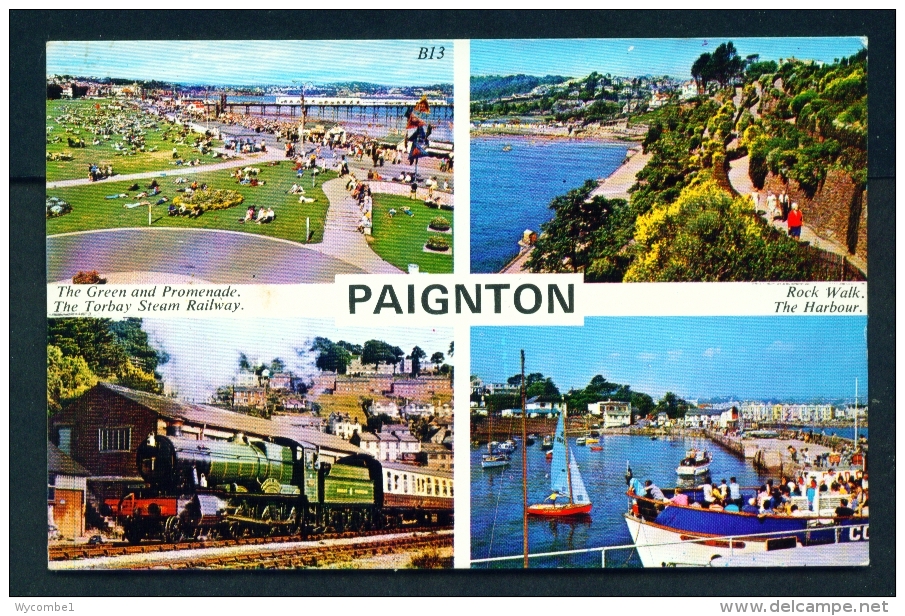 ENGLAND  -  Paignton  Multi View  Unused Postcard As Scan - Paignton