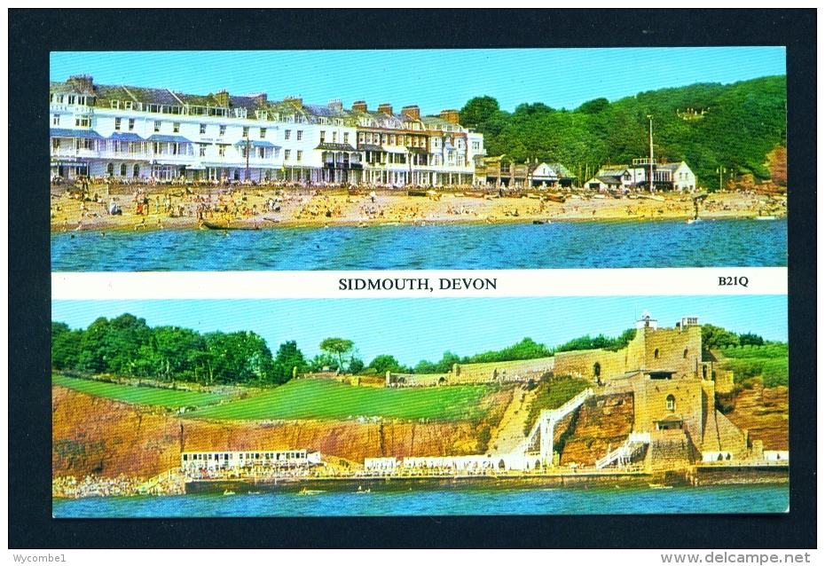 ENGLAND  -  Sidmouth  Dual View  Unused Postcard As Scan - Paignton