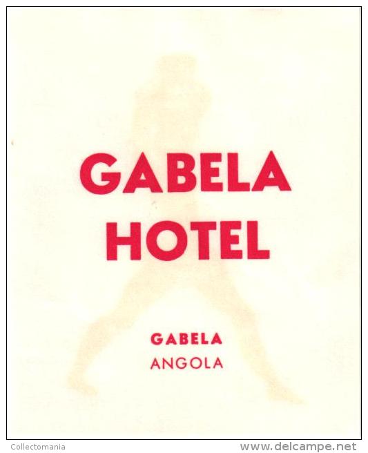 25 HOTEL Labels ANGOLA Luso Sarawak Gabela Luanda Benguela