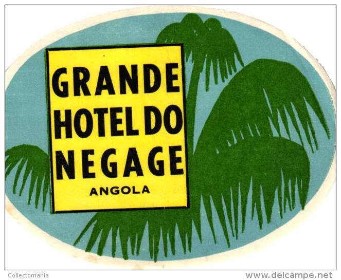 25 HOTEL Labels ANGOLA Luso Sarawak Gabela Luanda Benguela