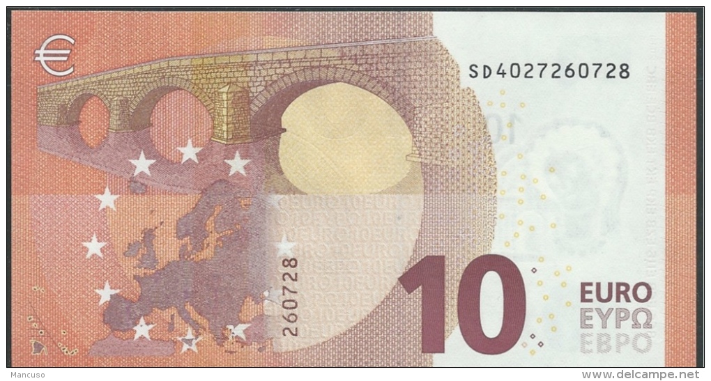 ITALIA  10 EURO  SD S002 D3   DRAGHI   UNC - 10 Euro