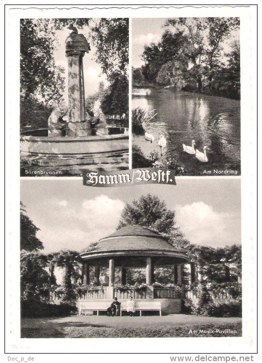 Deutschland - Hamm In Westfalen - Bärenbrunnen - Nordring - Musik Pavillon - Alte Ansichten - 1958 - Hamm