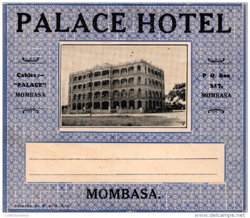 23 HOTEL Labels KENIA Mombasa Nairobi  Ukunda Kaptagat Malindi Sindbad Lawfords Eden Blue Marlin