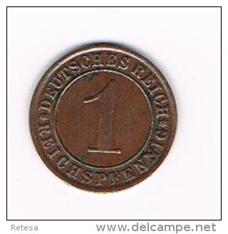 *** WEIMAR REPUBLIC  1 REICHSPFENNIG  1933 A - 1 Rentenpfennig & 1 Reichspfennig