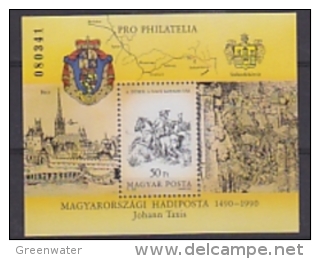 Hungary 1990 Pro Philatelia / 500Y Post In Europe M/s ** Mnh (25549A) - European Ideas