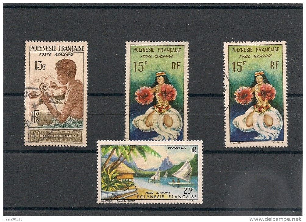 POLYNÉSIE  Années 1958/64 P.A.  N° Y/T : 1-7-9-oblitérés - Used Stamps