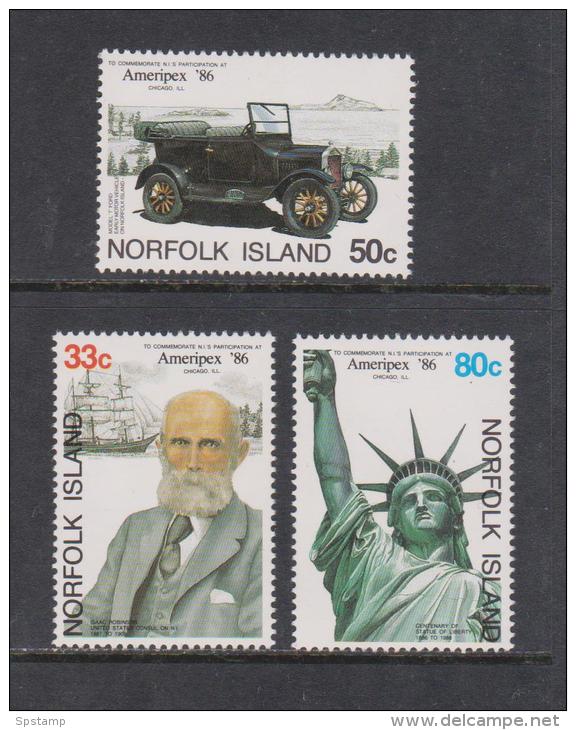 Norfolk Island 1986 Ameripex Statue Of Liberty Set 3 MNH - Norfolk Island