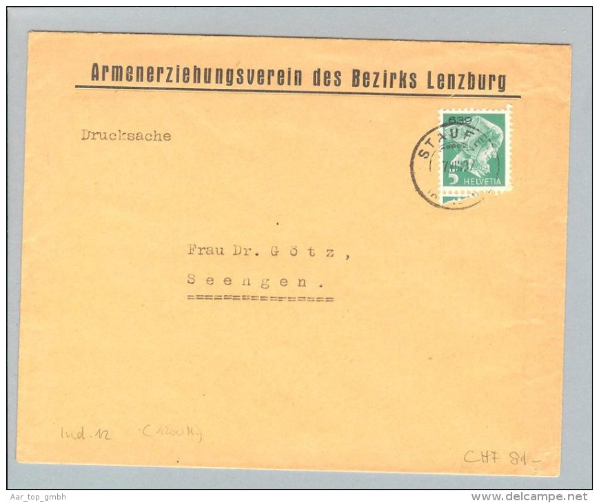 Heimat AG Staufen 1937-08-07 Portofreiheit Zu#14A Gr#639 - Vrijstelling Van Portkosten