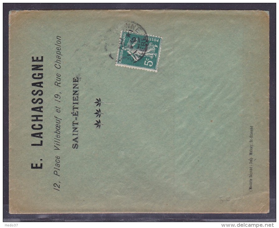 France Type Semeuse Sur Lettre - 1906-38 Semeuse Camée