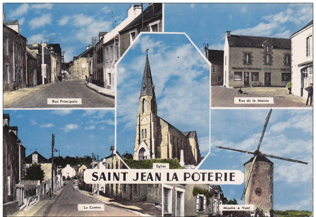 SAINT JEAN LA POTERIE - Rue Principale,  Rue De La Mairie, Le Centre, L´Église, Moulin à Vent  (GGb-985) - Autres & Non Classés