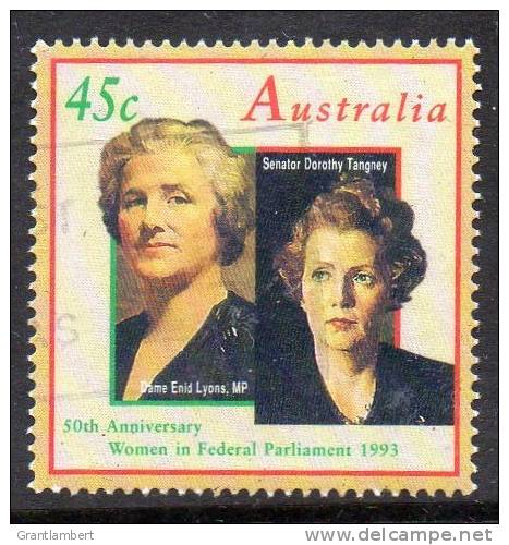 Australia 1993 45c 50th Anniversary Of Women In Parliament - Lyons & Tangney Used SG 1422 - Used Stamps