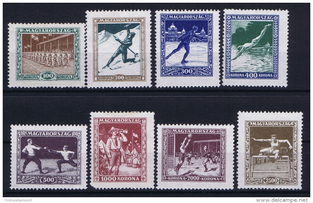HUNGARY:  Mi Nr 403 - 410   MH/*, Avec  Charnière , Mit Falz,  1925 - Unused Stamps