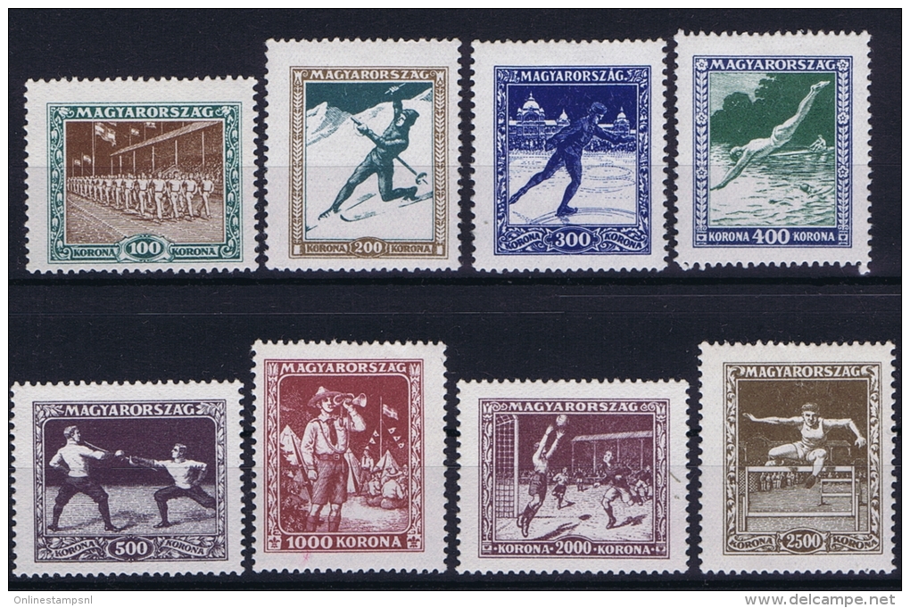 HUNGARY:  Mi Nr 403 - 410   MH/*, Avec  Charnière , Mit Falz,  1925 - Unused Stamps