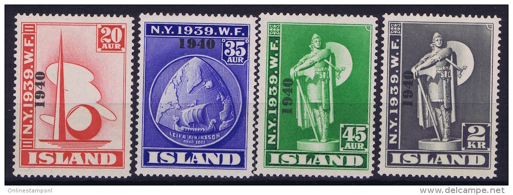 Island: Mi Nr 218 - 221, MH/*, Avec  Charnière , Mit Falz  218-220= MNH, 221 = MH - Neufs