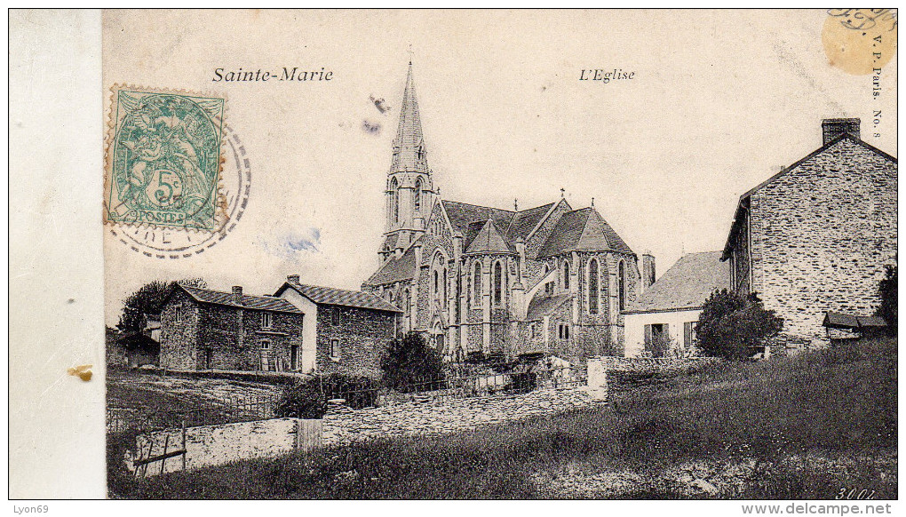 SAINTE MARIE  OBLITERATION CACHET PERLE - Autres & Non Classés