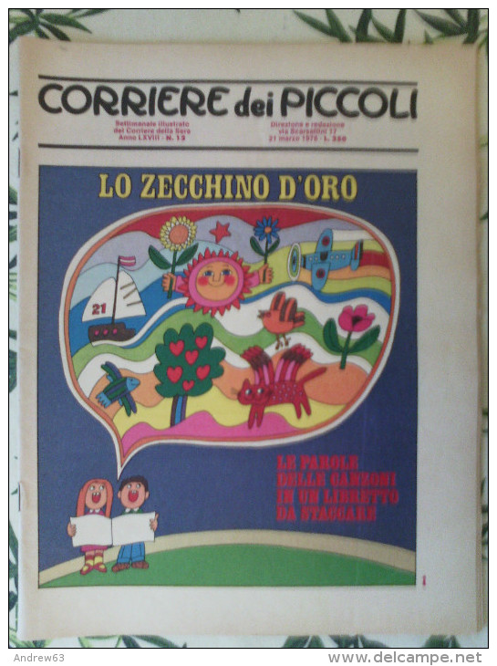 CORRIERE Dei PICCOLI - N. 12 Del 21 Marzo 1976 - Corriere Dei Piccoli