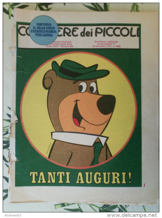 CORRIERE Dei PICCOLI - N. 52 Del 28 Dicembre 1975 - Corriere Dei Piccoli