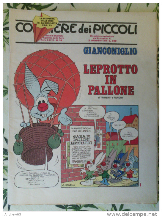 CORRIERE Dei PICCOLI - N. 38 Del 19 Settembre 1976 - Corriere Dei Piccoli