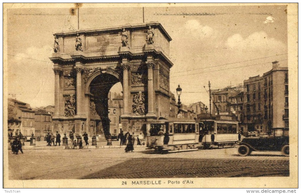 MARSEILLE - BOUCHES DU RHÔNE  (13)  -  CPA ANIMEE - RARE PUBLICITE : FUMEZ DES CIGARETTES GITANE - Vieux Port, Saint Victor, Le Panier