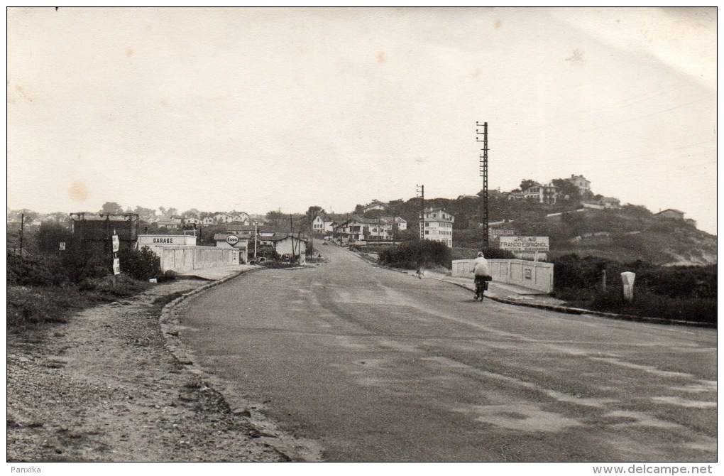 Bidart. Route Nationale.Pont Sur L'Uhabia. Garage ESSO,Le Chistera Et La Fregate.1961. - Bidart