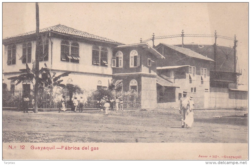 12 POSTAL DE GUAYAQUIL - FABRICA DEL GAS  (JANER E HIJO) ECUADOR - Ecuador